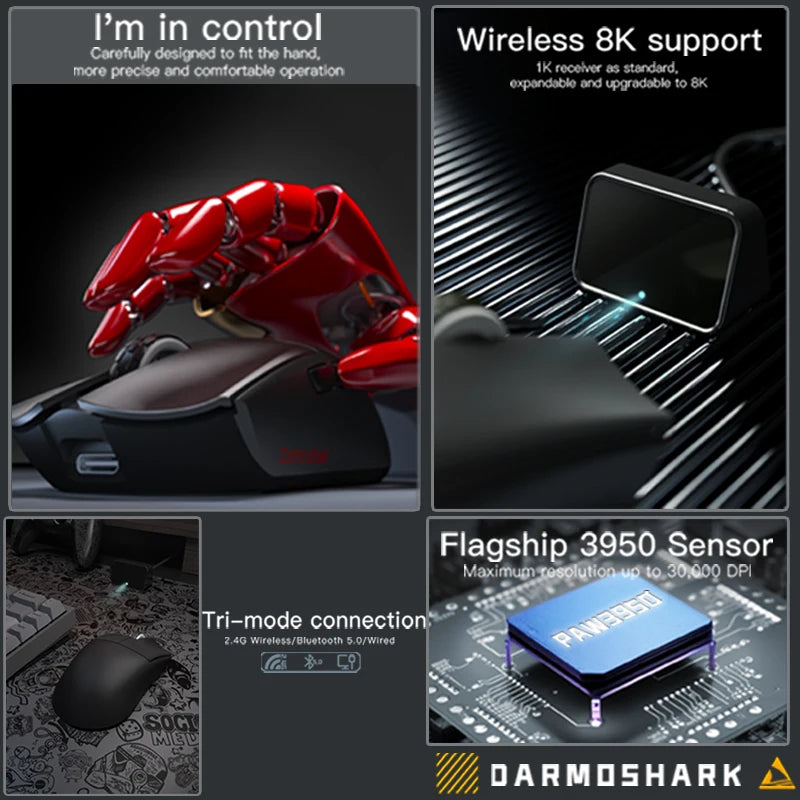 Darmoshark M3PRO MAX 4K/8K 2.4G Wireless Bluetooth