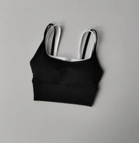 Sports Bra Women Shock-absorbing Gathering Double Breast Strap