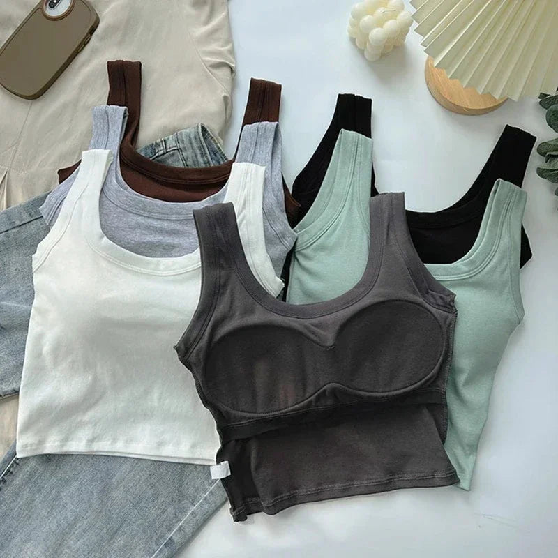 Sports Yoga Vest Underwear Black White Bra Tank Top Women
