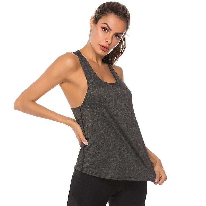 VEQKING Sleeveless Racerback Yoga Vest