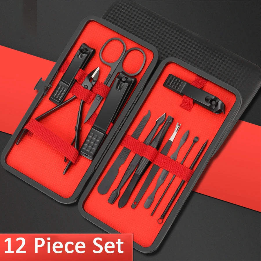 24PCS Set Professional Manicure Set Kits Stainless Steel