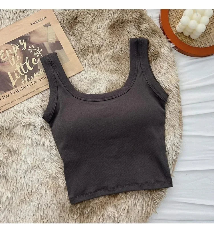 Sports Yoga Vest Underwear Black White Bra Tank Top Women
