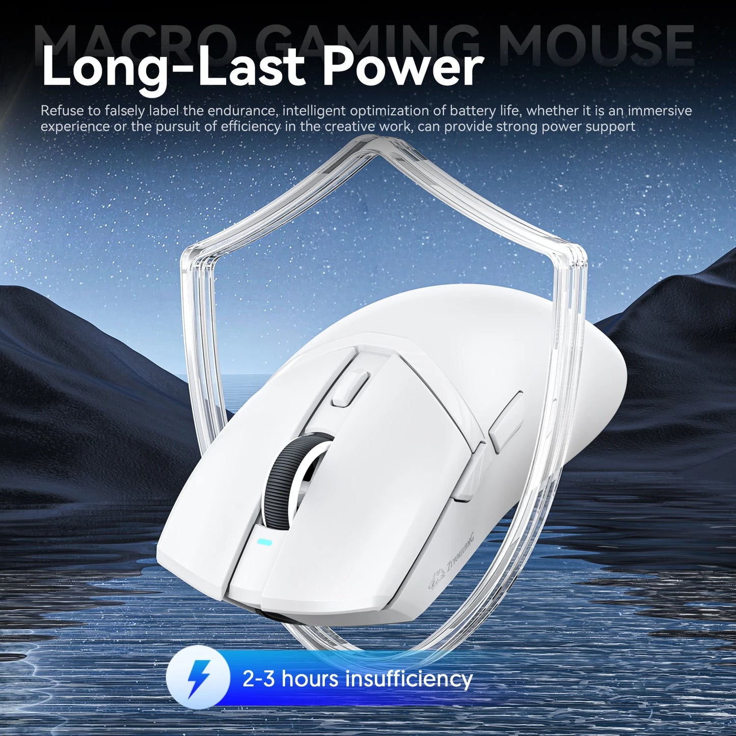 2.4G/BT/Wired Ultra-light Magnetic Charging Dock Gaming Mouse