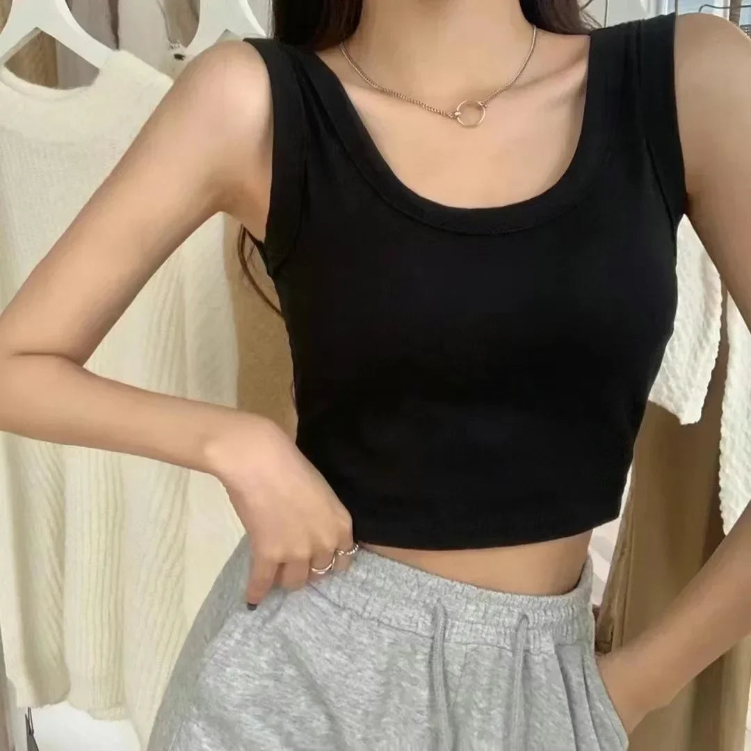 Sports Yoga Vest Underwear Black White Bra Tank Top Women