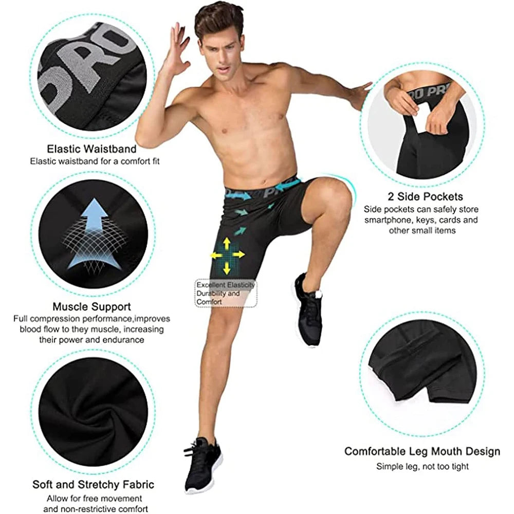 Mens Gym Shorts with Pockets Workout