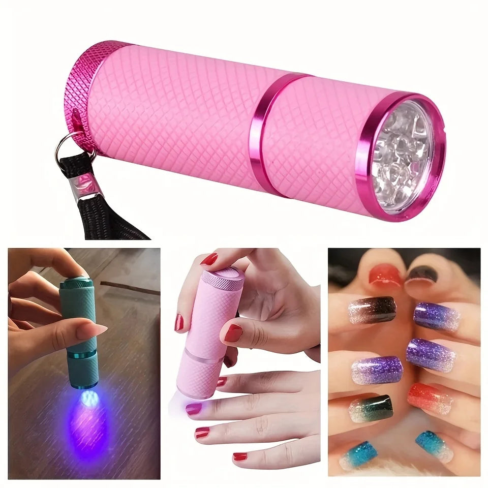 Nail Dryer Mini 9 LED Lights Flashlight UV