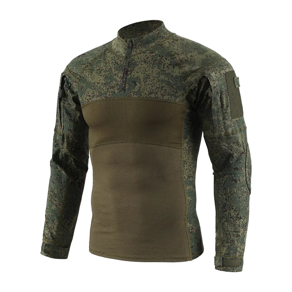 ESDY Men's Military Tactics Shirts Camouflage Frog