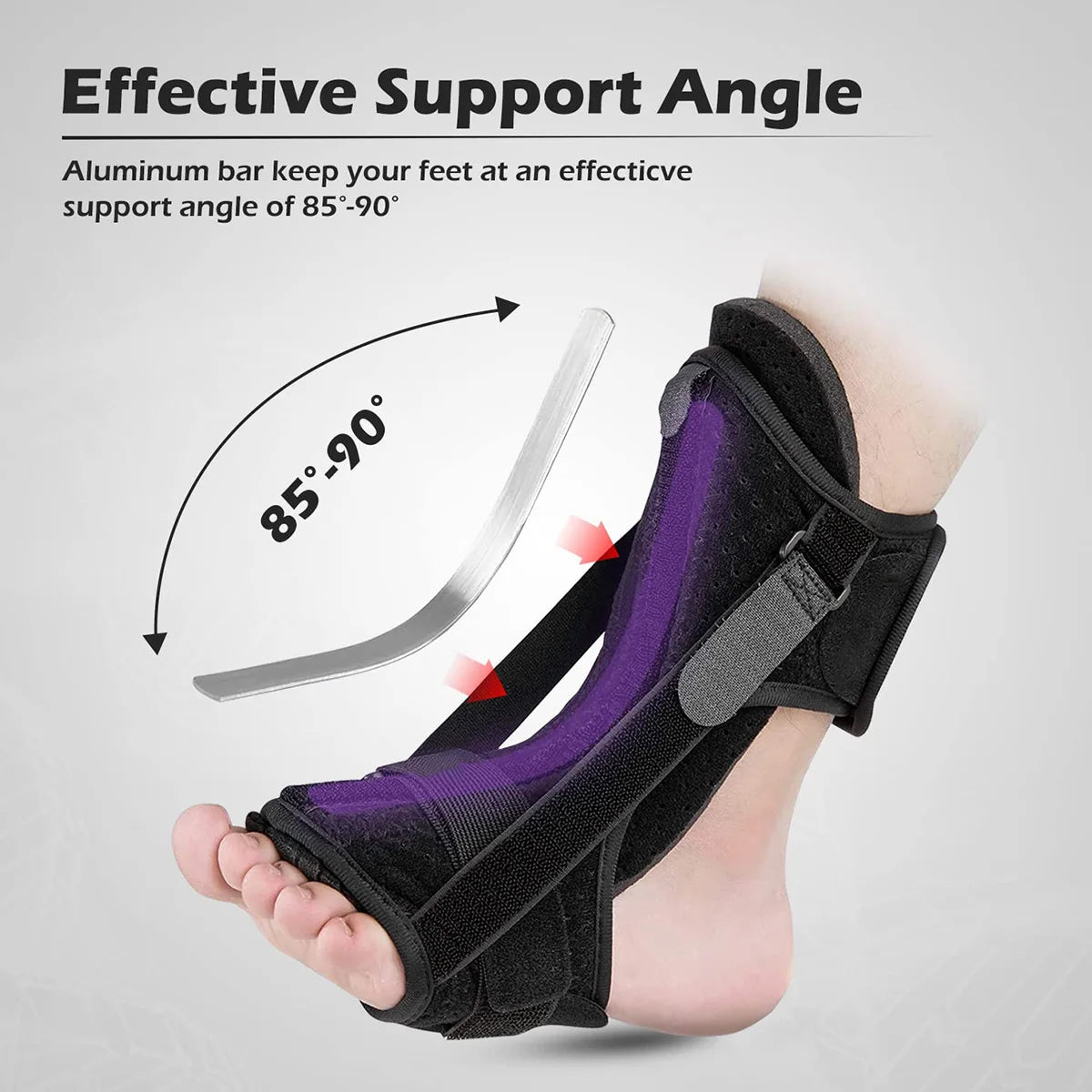 Plantar Fasciitis Night Splint Adjustable Foot Drop Orthotic Brace