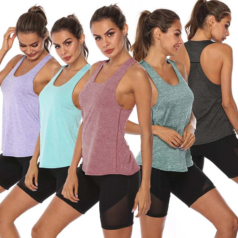 VEQKING Sleeveless Racerback Yoga Vest