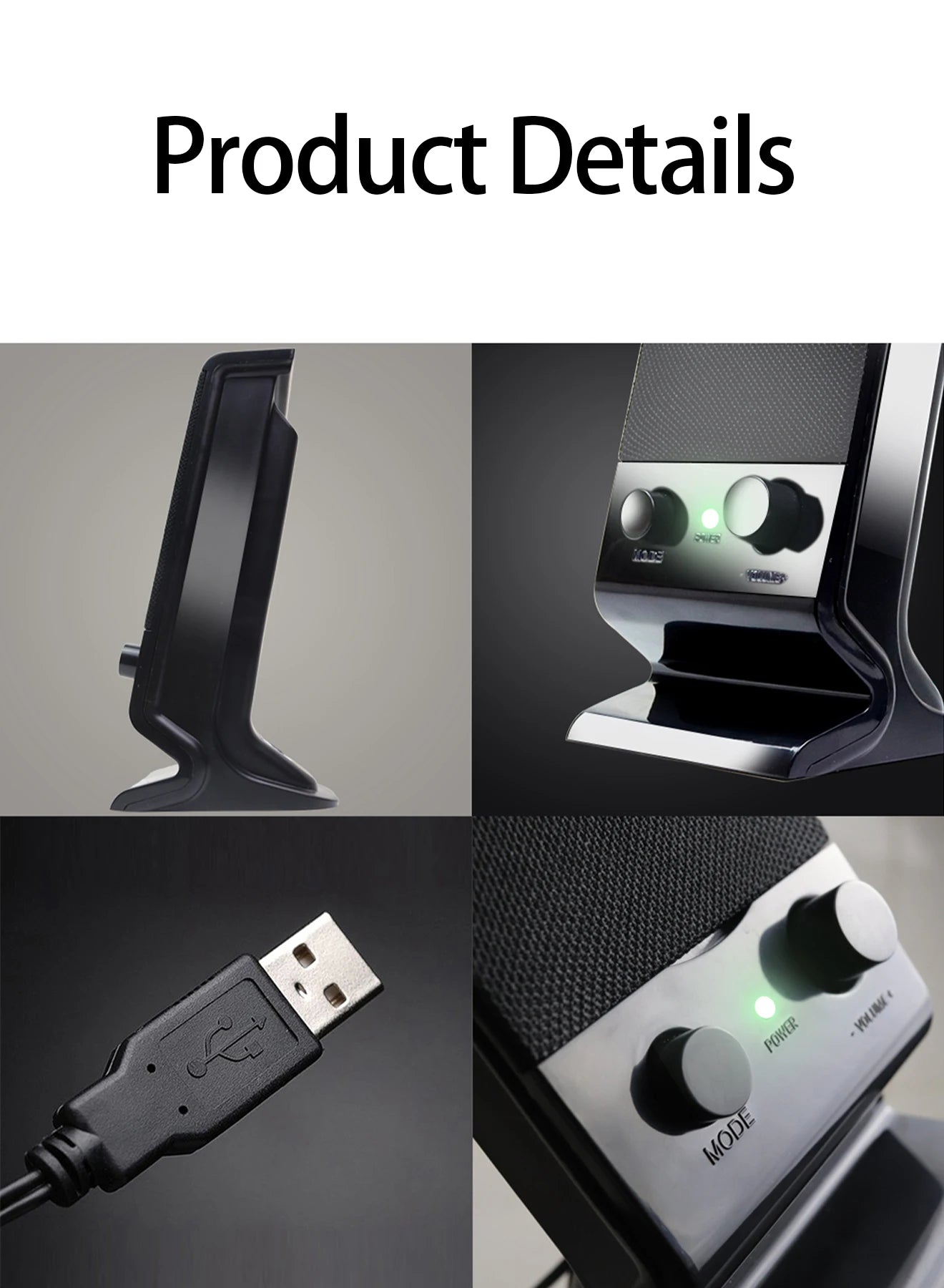Speaker Compact Volume Control and 3.5 Mm Audio Plug