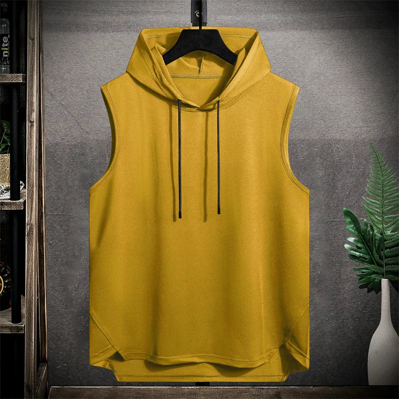 Short Sleeve Quick Dry Tank Top Tees With Hoodies
