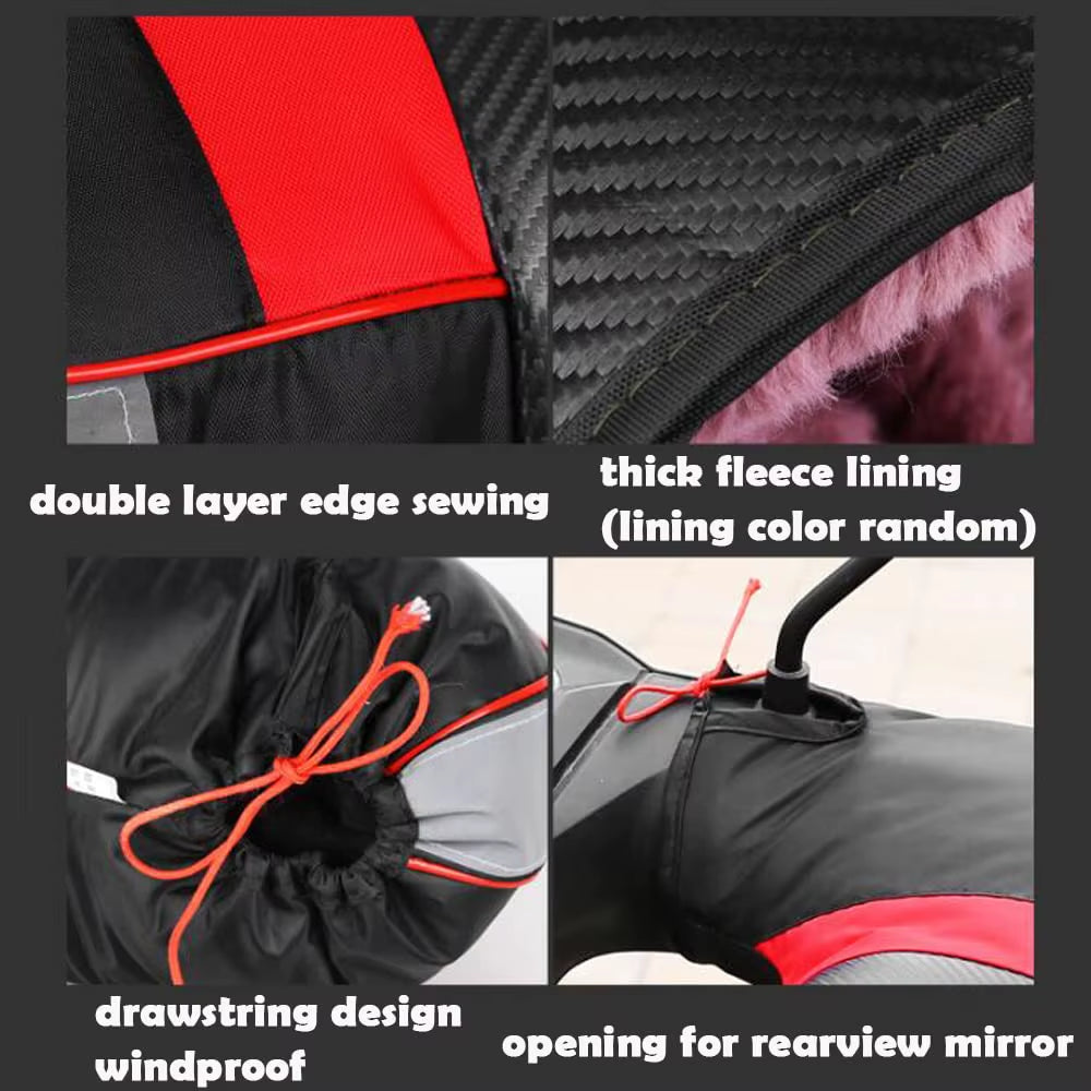Motorcycle Gloves Waterproof Windproof Winter Warm Gloves Motor Scooter Electric Vehicles Reflective Motocross Handlebar Gloves