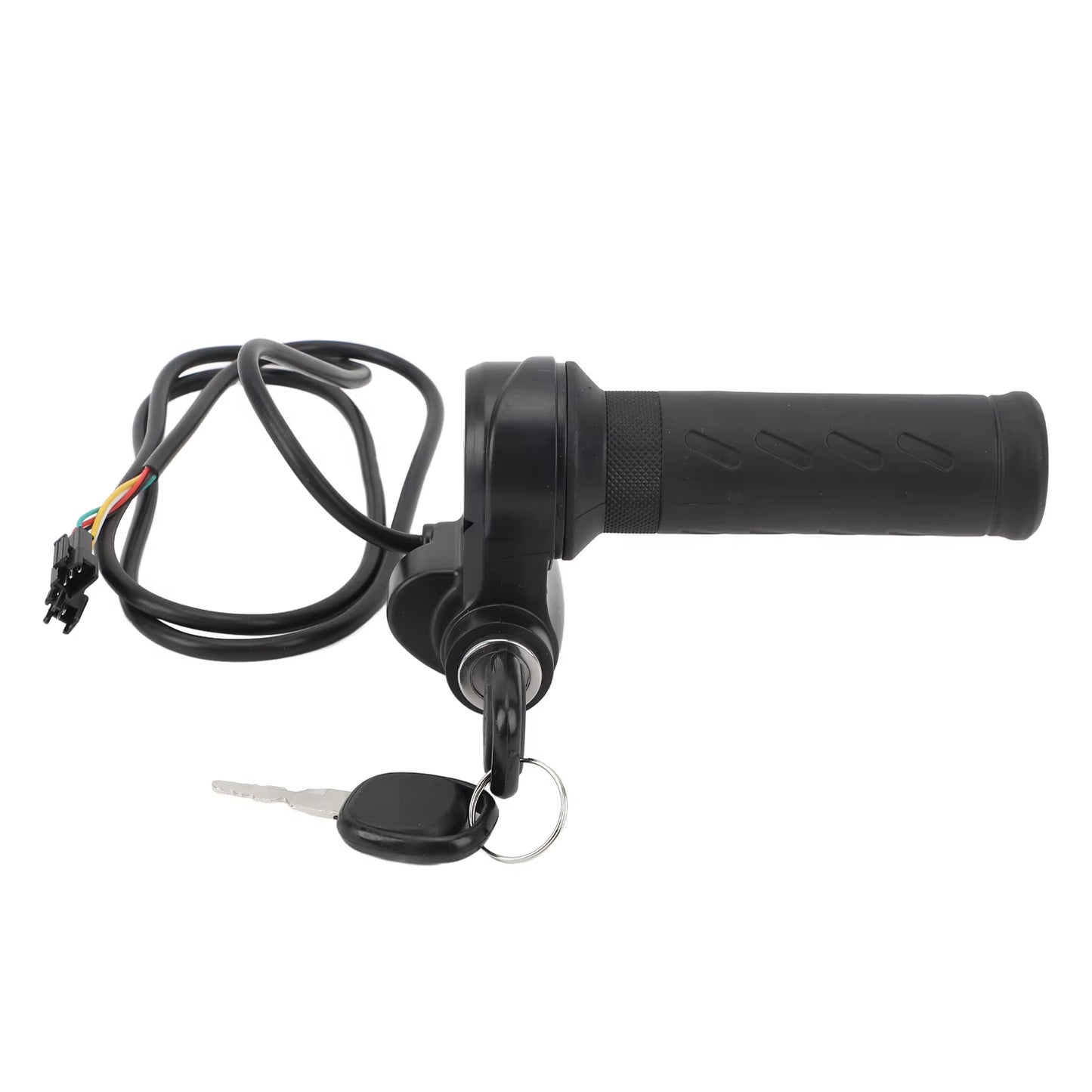 Electric Bike Throttle Grip, Universal E-Bike Throttle, Twist Throttle for Electric Scooters with 2 Keys