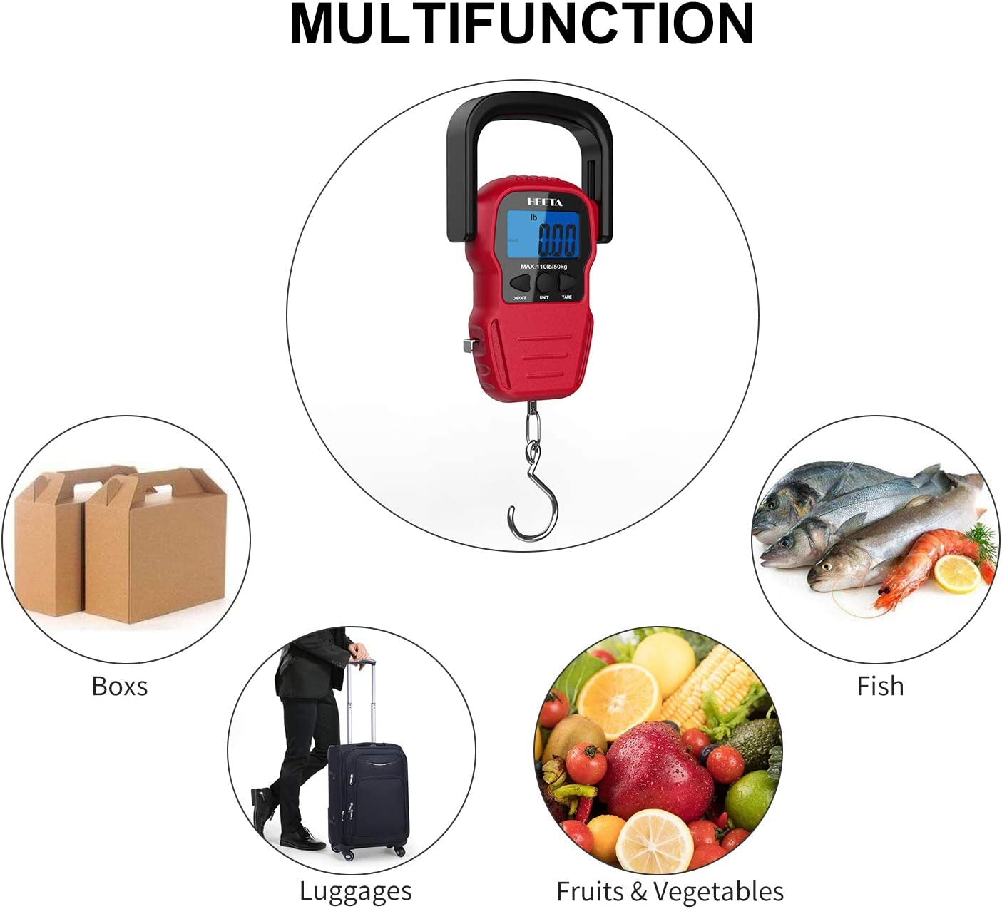 Pesa Valija Bascula Para Pesar Maletas Alimentos Balanza Electronica Portatil