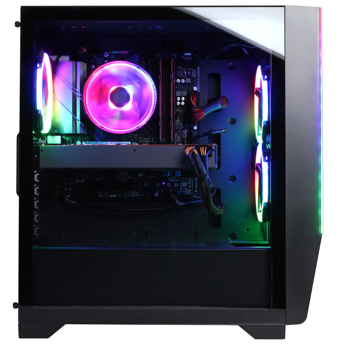 Gamer Master Desktop Tower Computer, AMD Ryzen 7 3700X, 16GB RAM, NVIDIA Geforce RTX 3060, 1TB HDD & 240GB SSD, Windows 10 Home, Black, GMA3088W