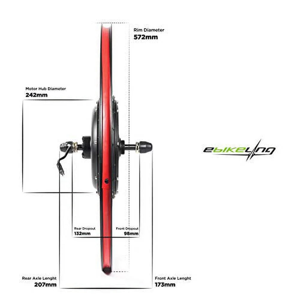 S830 572Mm Rear Wheel Waterproof Electric Bike Conversion Kit LCD Display