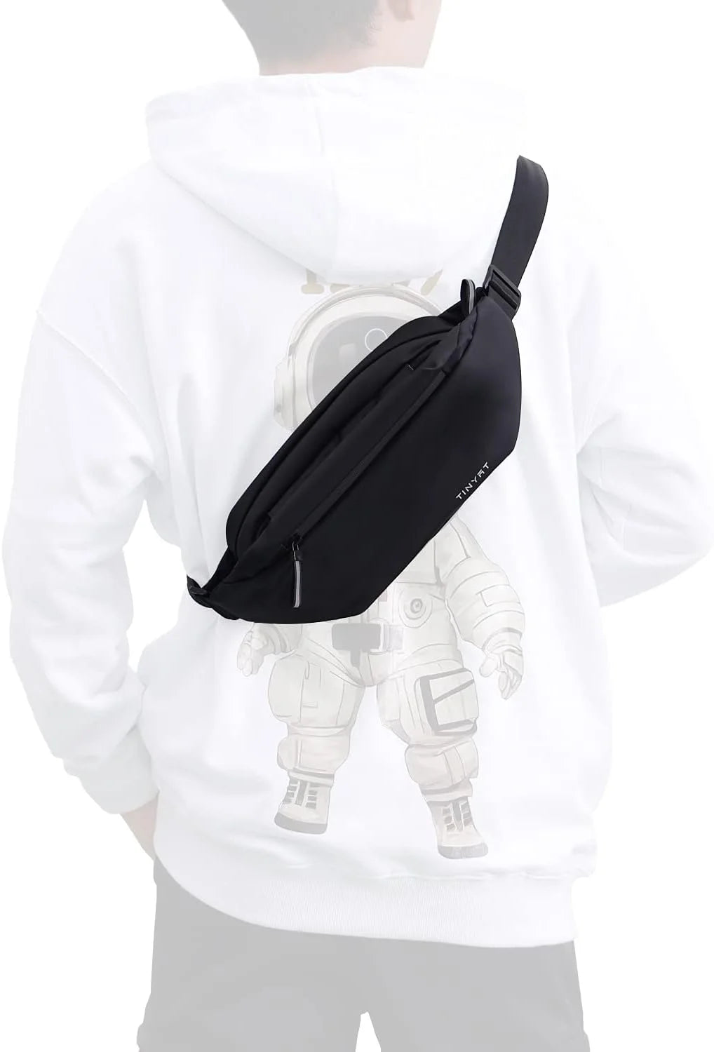 Sports Fanny Packs for Men Waterproof Crossbody Waist Man Bag Unisex Black