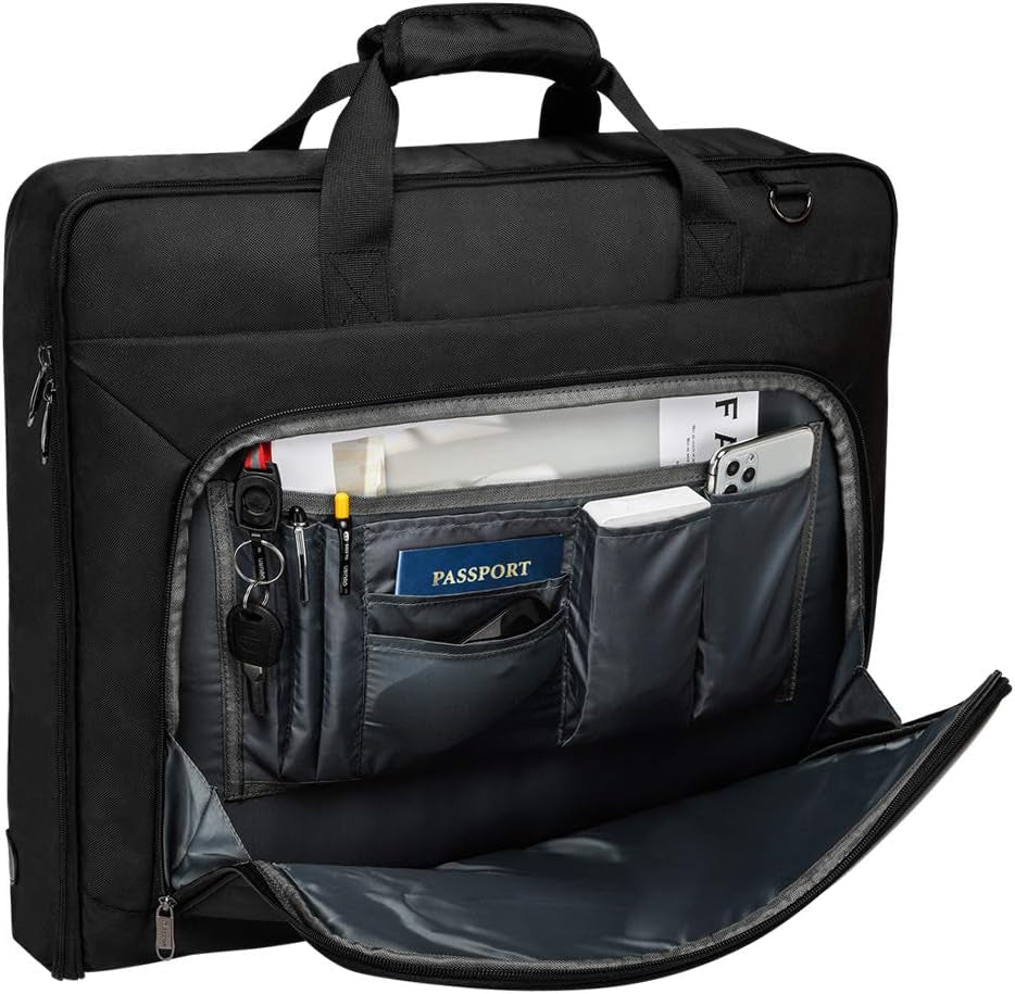 Suit Luggage Garment Bag with Shoulder Strap, Suit Carry on Bag Hanging Suitcase Garment Bags for Men Women Business Travel