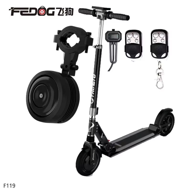 FEDOG Bicycle Electric Bicycle Scooter Electric Horn Alarm Electric Super Loud Horn, Remote Control Operation anti Theft Alarm