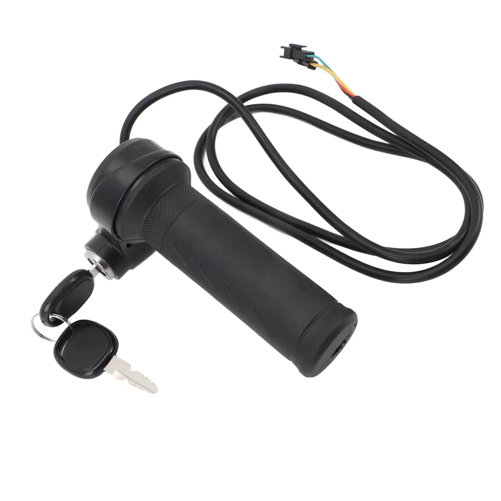 Electric Bike Throttle Grip, Universal E-Bike Throttle, Twist Throttle for Electric Scooters with 2 Keys