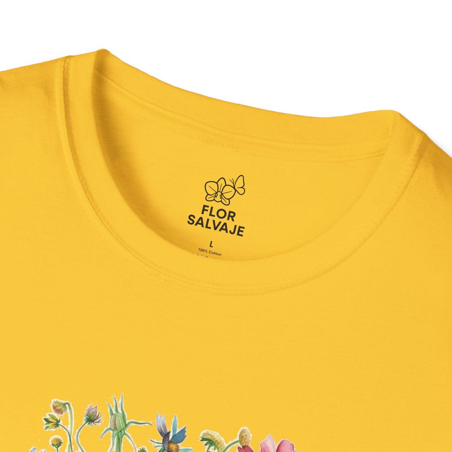 Floral Sneakers T-Shirt, Unisex Softstyle Tee, Boho Casual Shirt, Gift for Nature Lovers, Spring/Fall Fashion