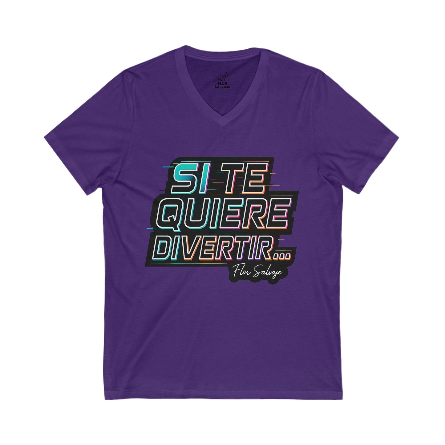 Colorful V-Neck Tee with Fun Phrase - Perfect Gift for Friends, Summer Wear, Party Outfits, Birthday Gifts, Casual Style
