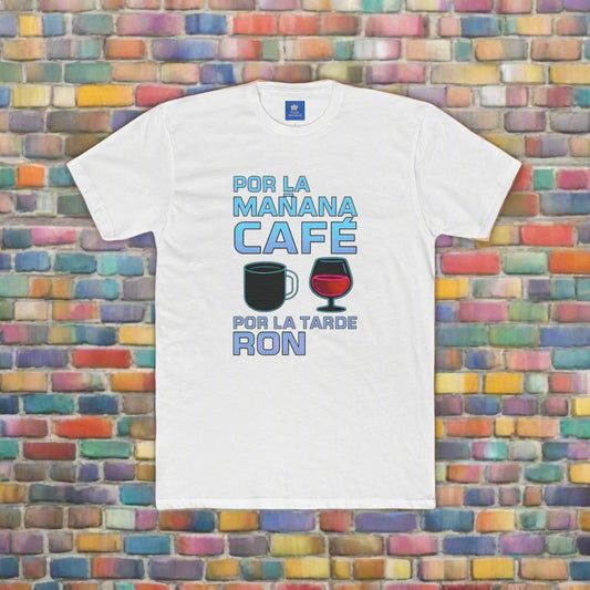 Café & Ron T-Shirt, Funny T-Shirt, Unisex Graphic Tee, Gift for Coffee Lovers, Party Wear, Casual Attire