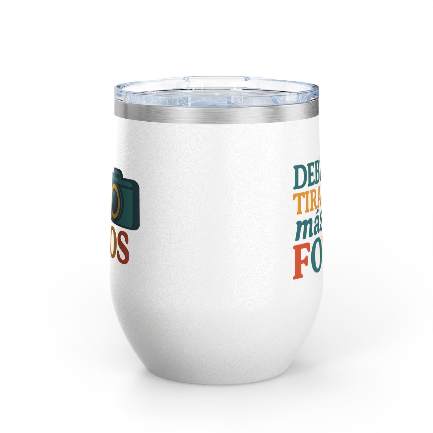 Photography Wine Tumbler, 12oz, Funny Gift for Photographers, Travel Mug for Wine, Creative Gifts for Photography Lovers, Debí Tirar [...]