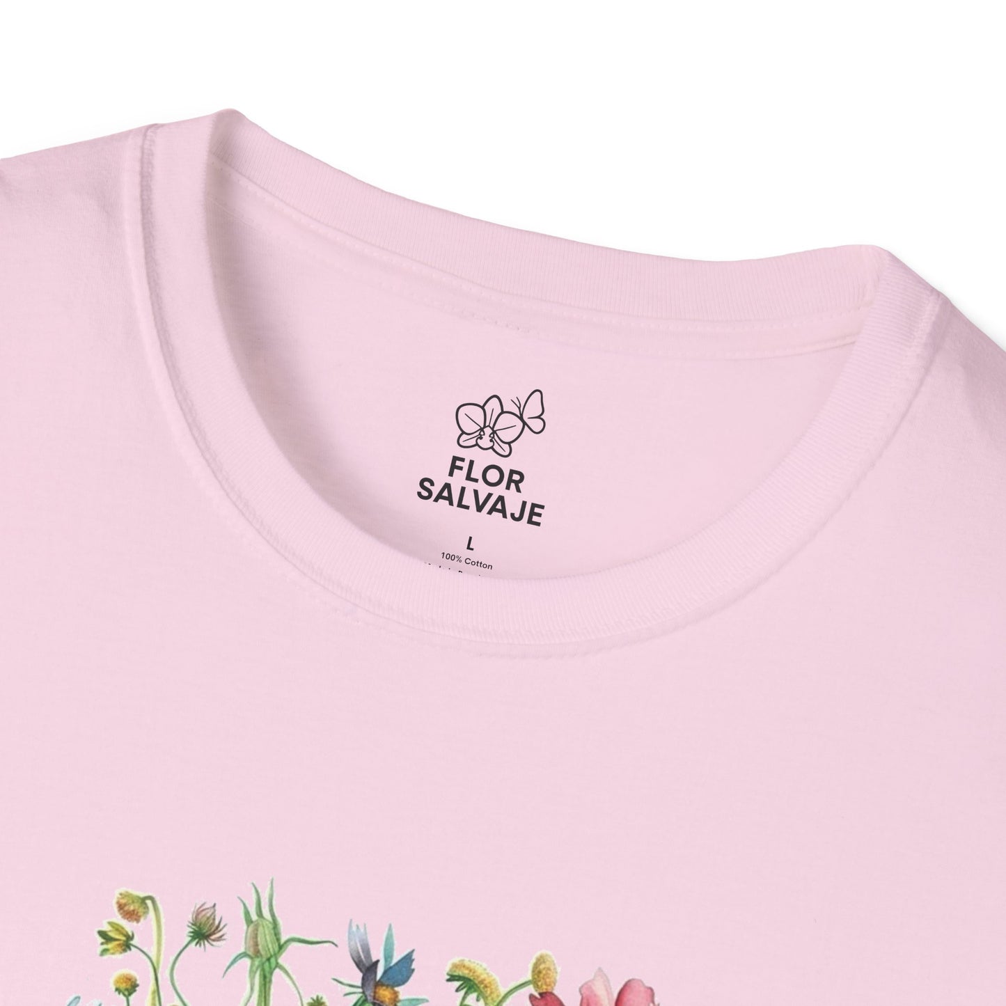 Floral Sneakers T-Shirt, Unisex Softstyle Tee, Boho Casual Shirt, Gift for Nature Lovers, Spring/Fall Fashion