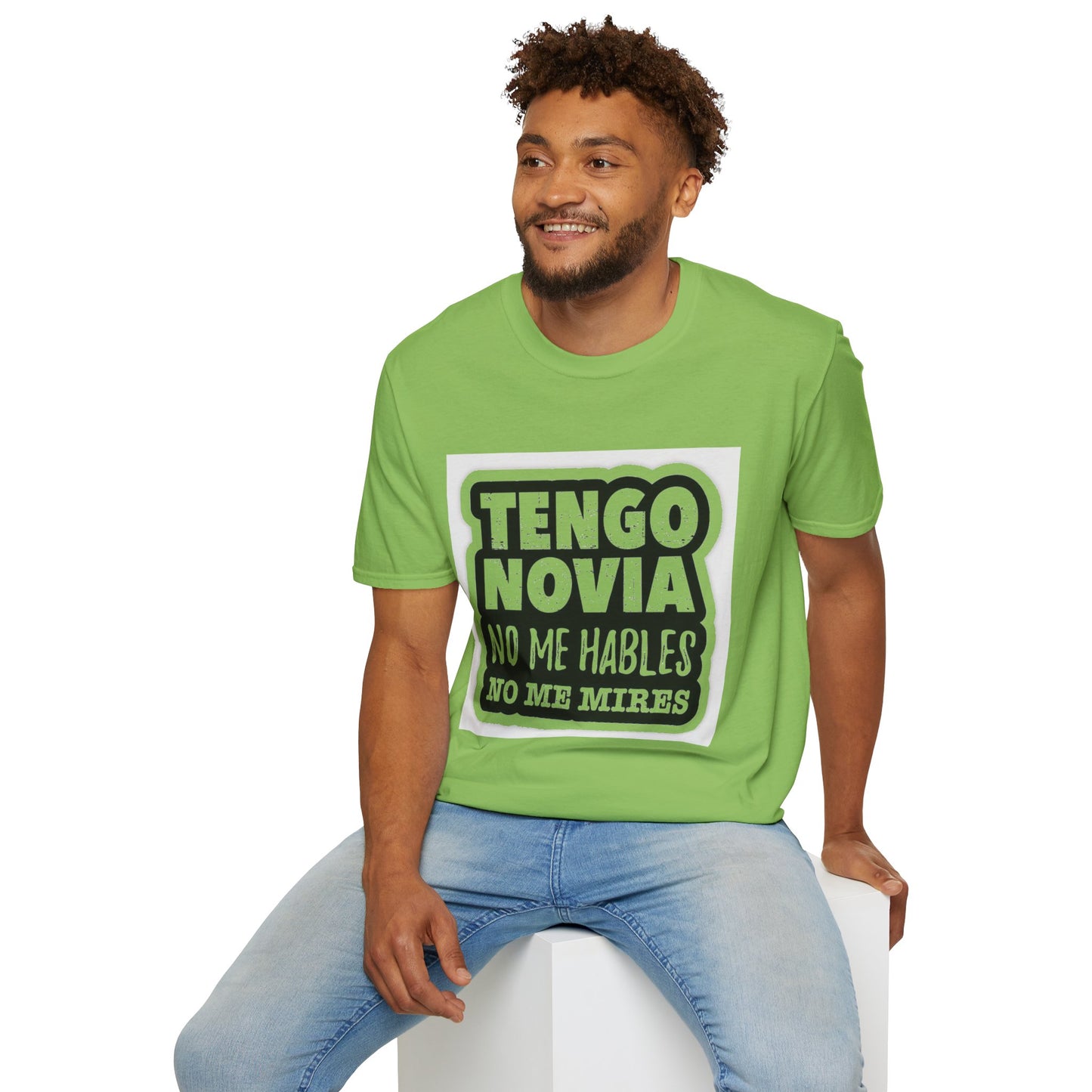 Unisex Funny T-Shirt - Tengo Novia, Playful Apparel for Couples, Perfect Gift for Anniversaries, Casual Wear, Unique Statement Tee