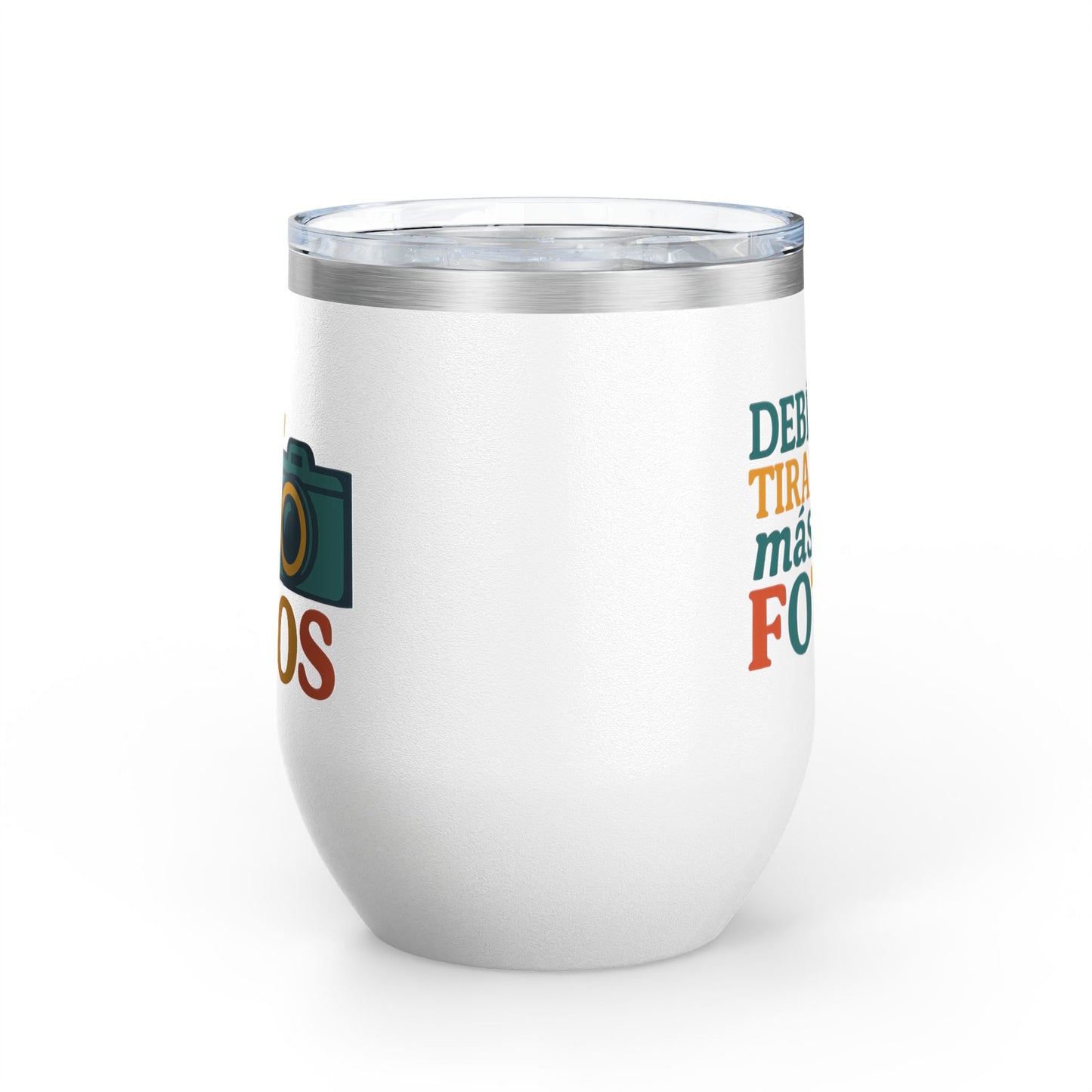 Photography Wine Tumbler, 12oz, Funny Gift for Photographers, Travel Mug for Wine, Creative Gifts for Photography Lovers, Debí Tirar [...]