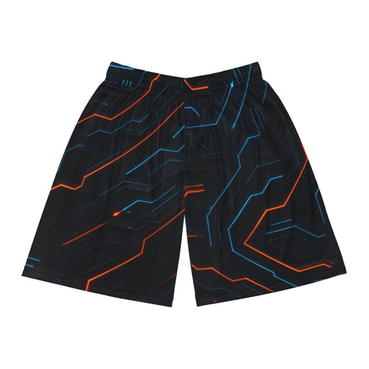 Neon Circuit Basketball Shorts - Lightweight Sports Wear for Active Lifestyle