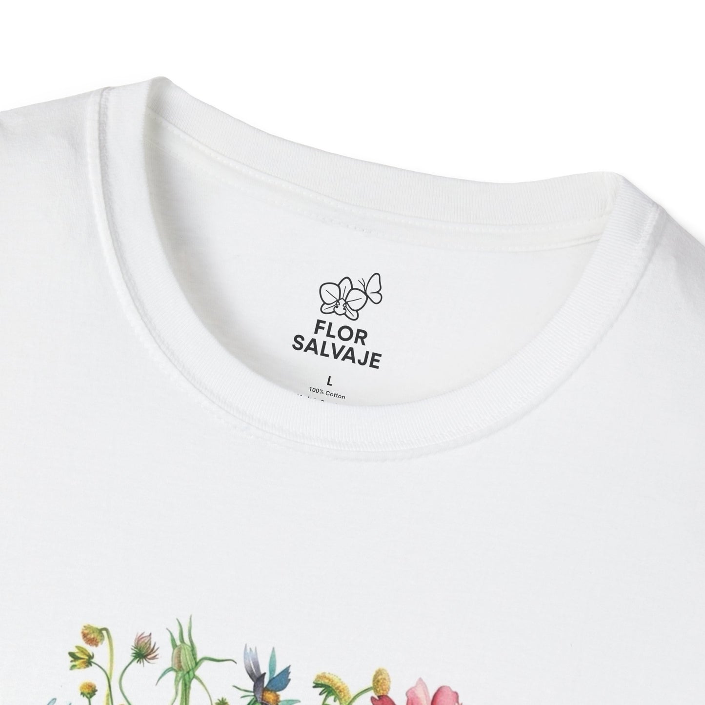 Floral Sneakers T-Shirt, Unisex Softstyle Tee, Boho Casual Shirt, Gift for Nature Lovers, Spring/Fall Fashion