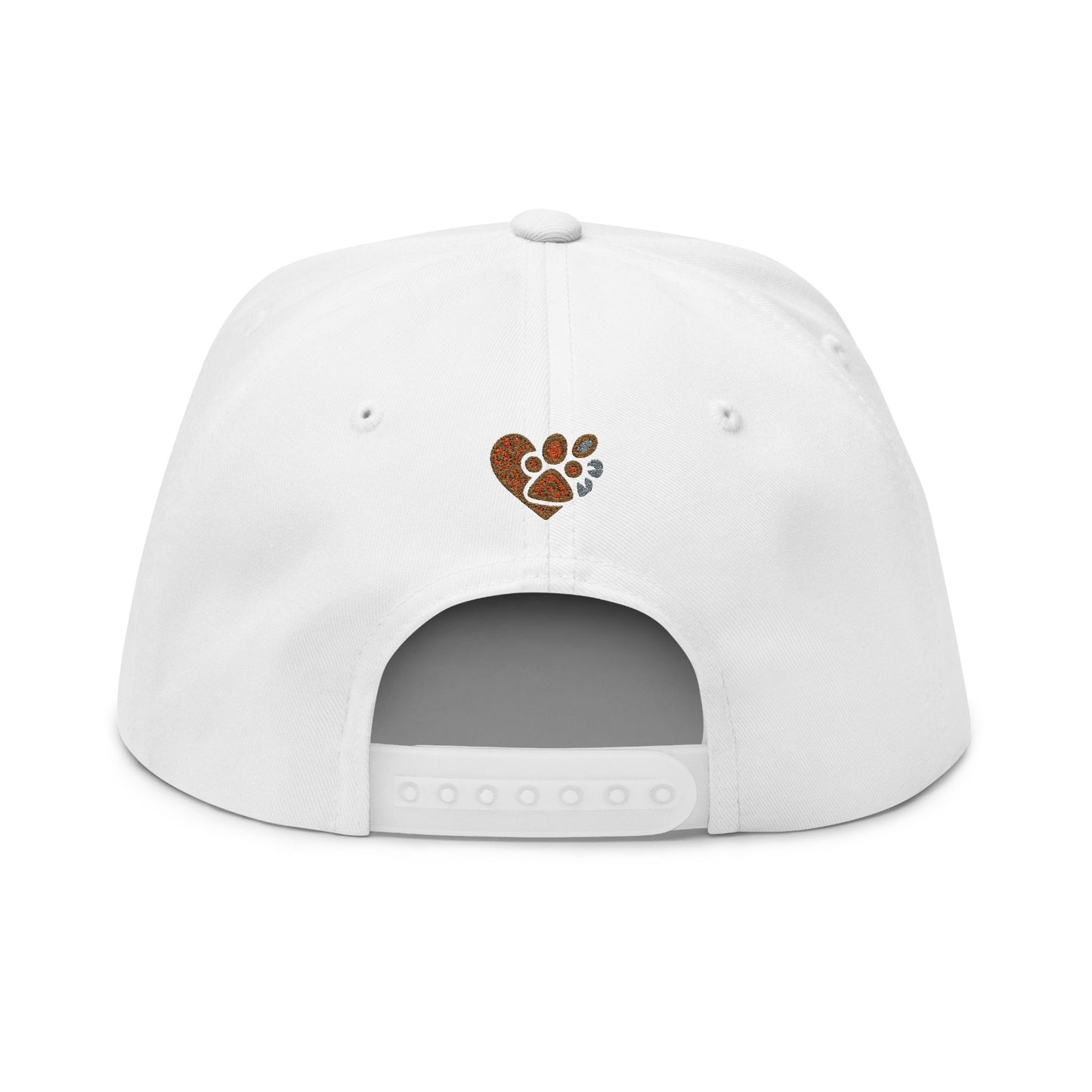Pet Lover's Embroidered Flat Bill Cap, Dog Cap, Cat Hat, Animal Lover Gift, Custom Embroidery Cap, Trendy Pet Apparel