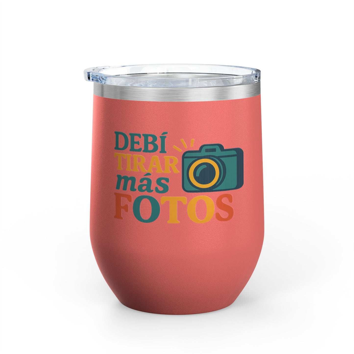 Photography Wine Tumbler, 12oz, Funny Gift for Photographers, Travel Mug for Wine, Creative Gifts for Photography Lovers, Debí Tirar [...]