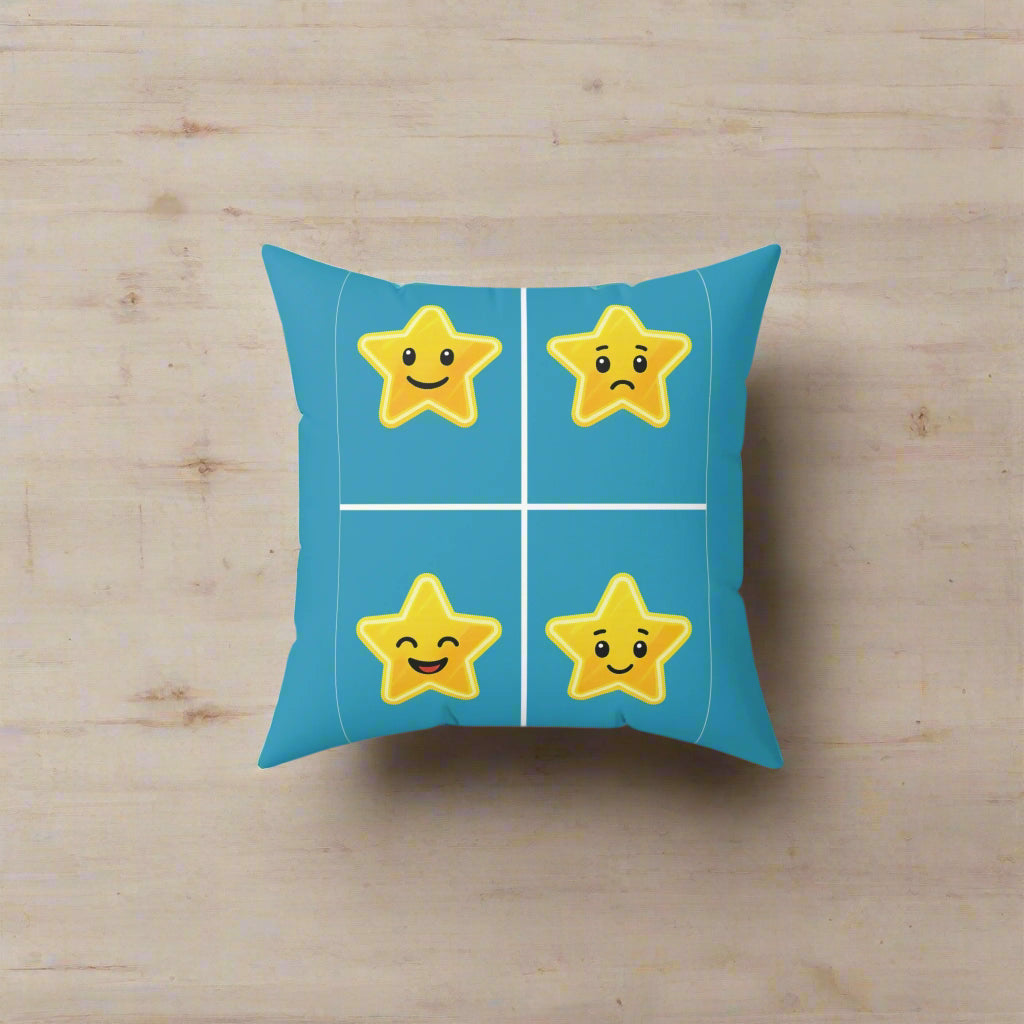 Cheerful Star Print Pillow - Perfect for Kids' Bedrooms and Playrooms