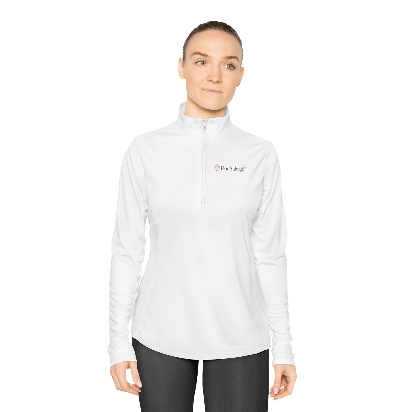 Ladies Quarter-Zip Pullover with Fun Bichotas Design | Cozy, Stylish Activewear, Perfect for Fitness or Casual Outfits, Gift for Her