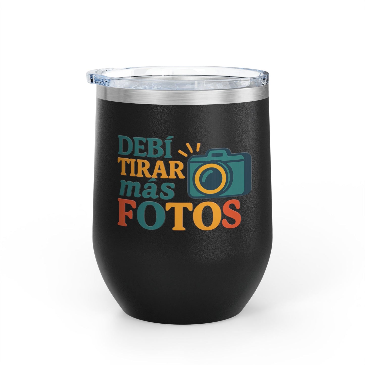 Photography Wine Tumbler, 12oz, Funny Gift for Photographers, Travel Mug for Wine, Creative Gifts for Photography Lovers, Debí Tirar [...]