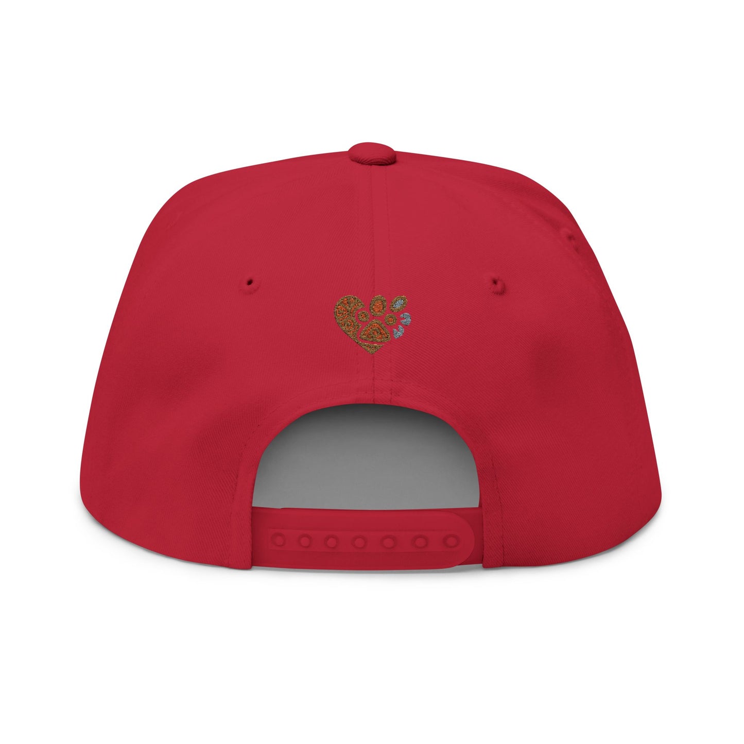 Pet Lover's Embroidered Flat Bill Cap, Dog Cap, Cat Hat, Animal Lover Gift, Custom Embroidery Cap, Trendy Pet Apparel