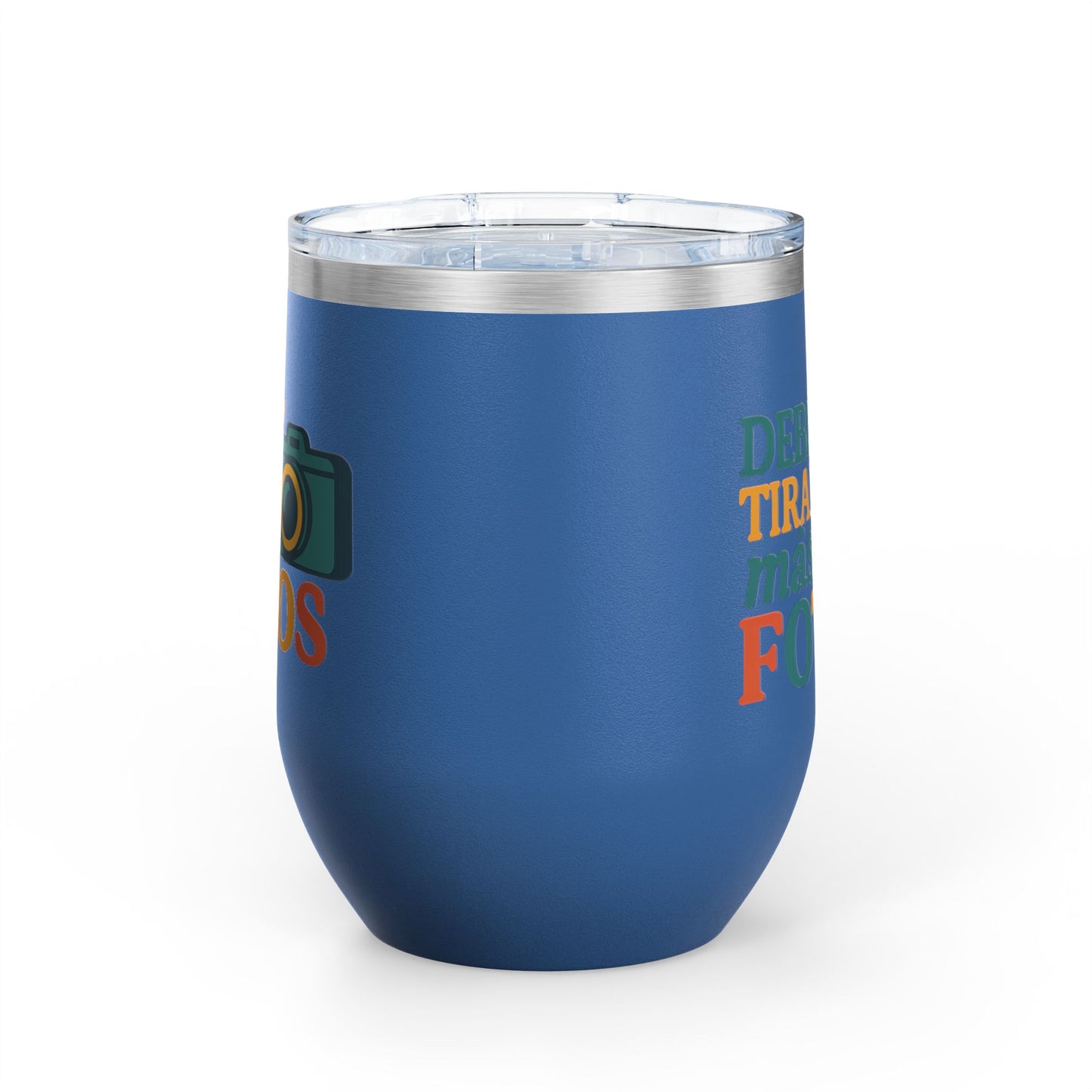Photography Wine Tumbler, 12oz, Funny Gift for Photographers, Travel Mug for Wine, Creative Gifts for Photography Lovers, Debí Tirar [...]