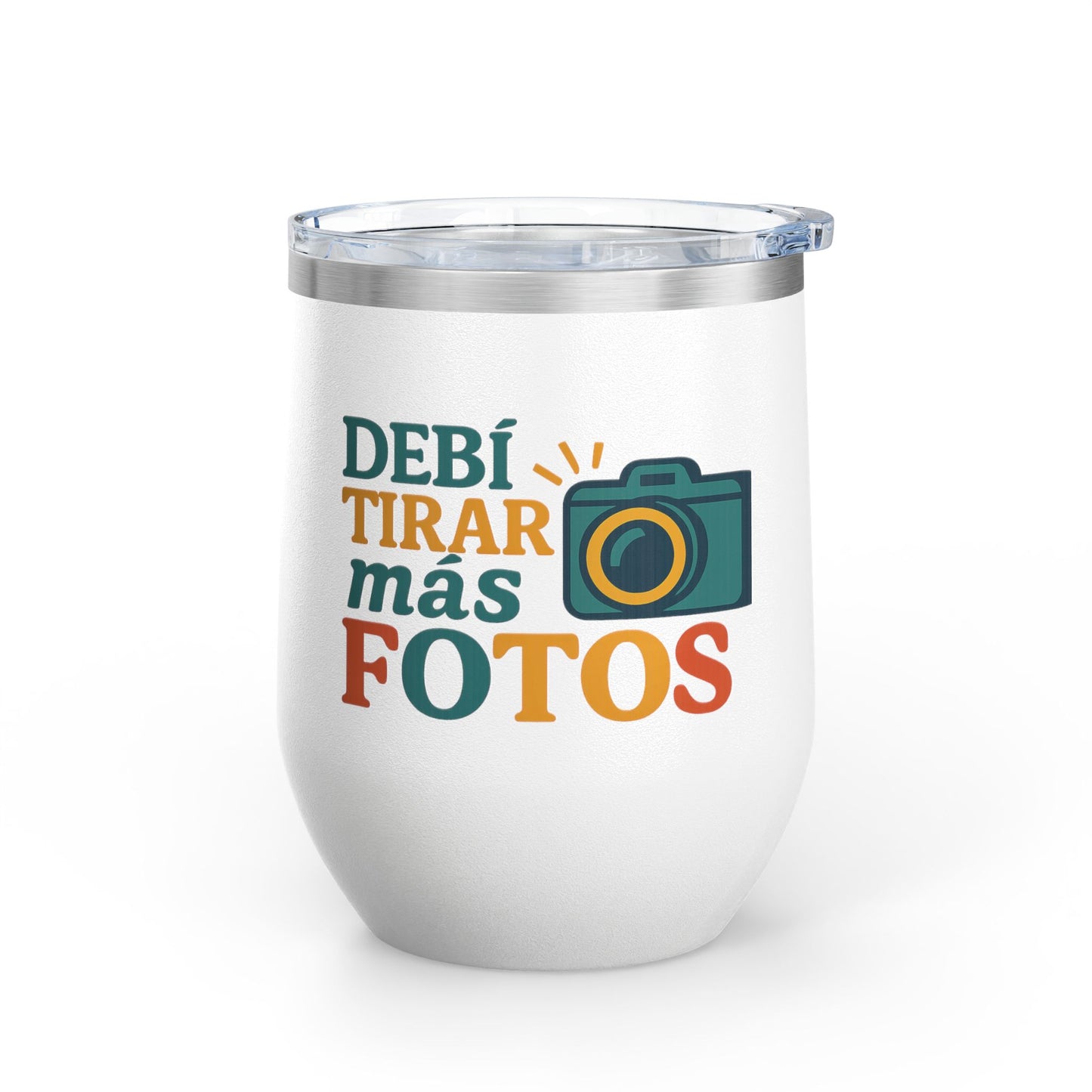 Photography Wine Tumbler, 12oz, Funny Gift for Photographers, Travel Mug for Wine, Creative Gifts for Photography Lovers, Debí Tirar [...]