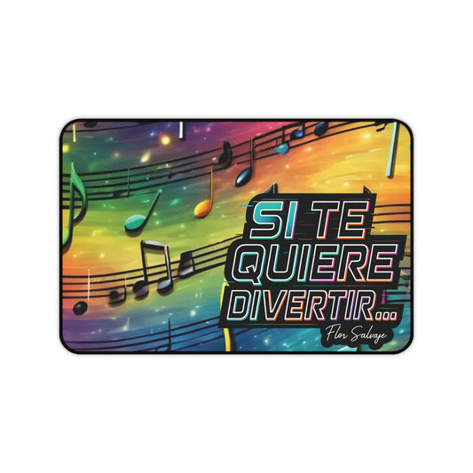 Colorful Musical Desk Mat - Vibrant Workspace Decor for Music Lovers, Gamers, Home Office, Unique Gift, Office Accessory, Fun Desk Decor