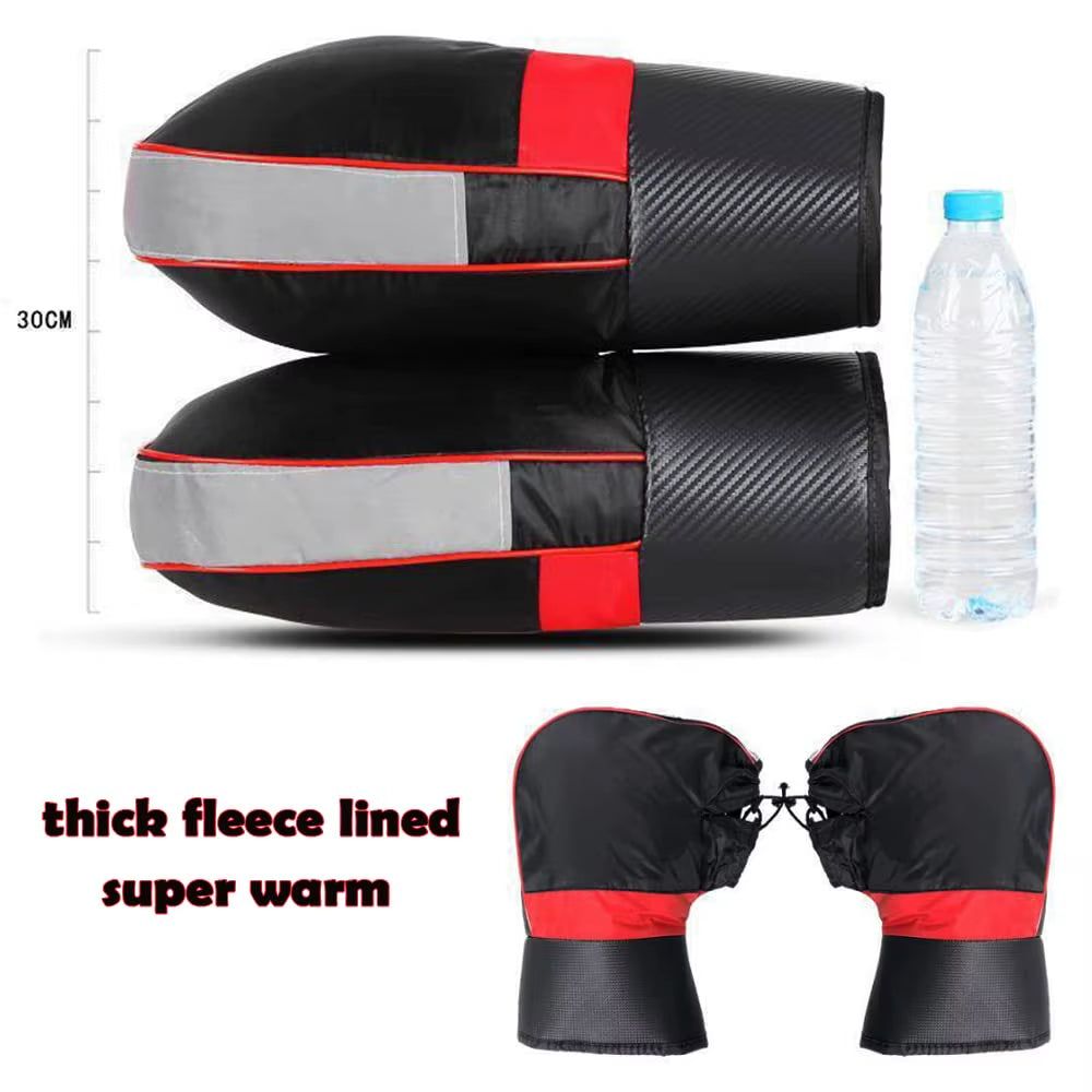 Motorcycle Gloves Waterproof Windproof Winter Warm Gloves Motor Scooter Electric Vehicles Reflective Motocross Handlebar Gloves
