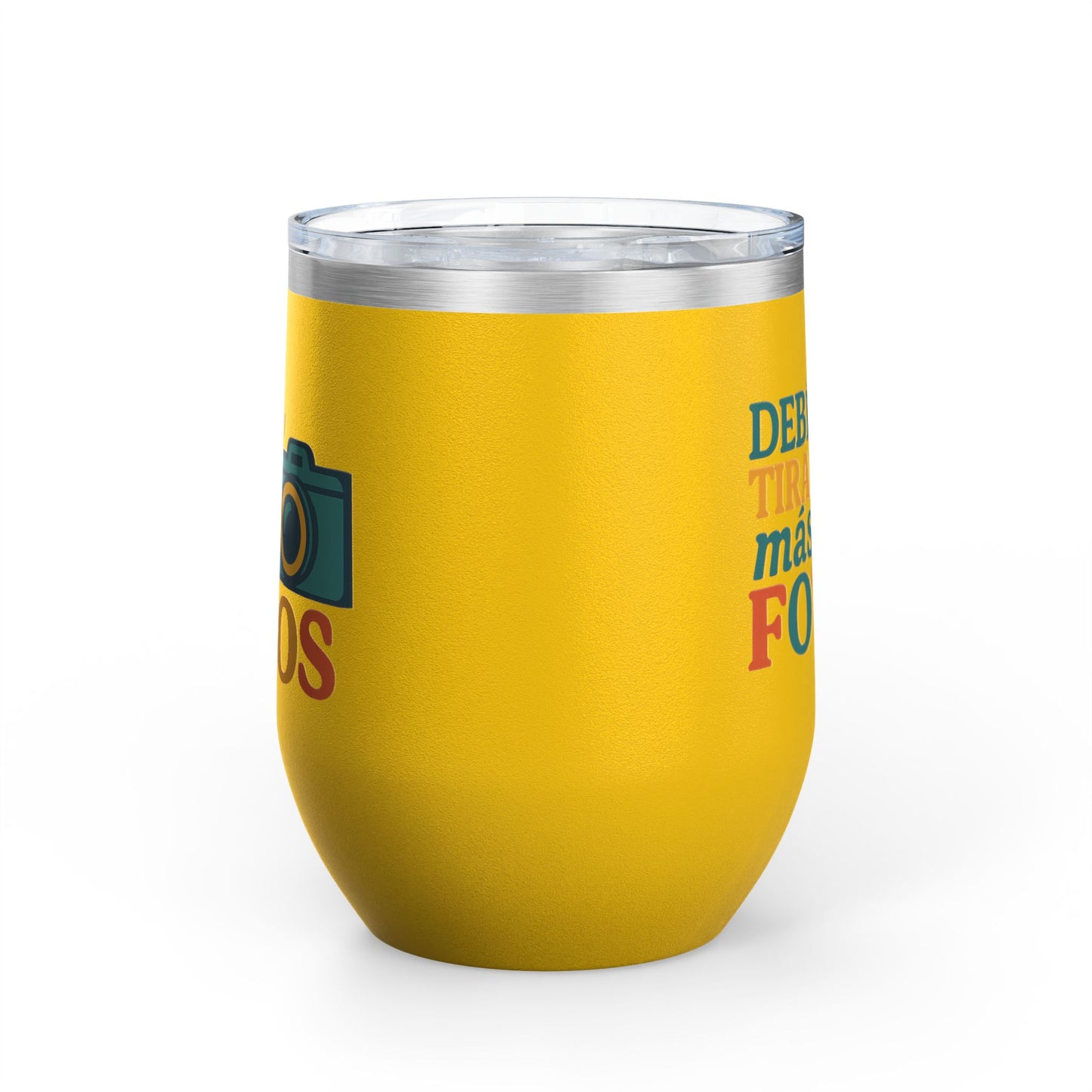 Photography Wine Tumbler, 12oz, Funny Gift for Photographers, Travel Mug for Wine, Creative Gifts for Photography Lovers, Debí Tirar [...]