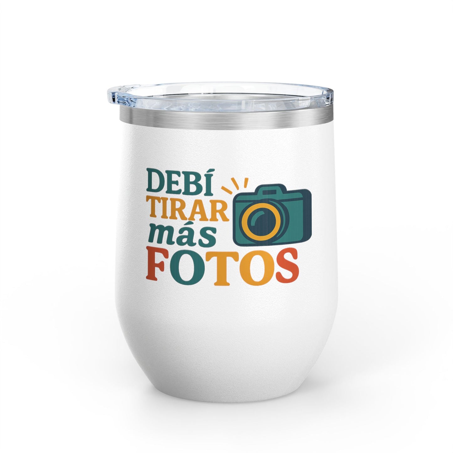 Photography Wine Tumbler, 12oz, Funny Gift for Photographers, Travel Mug for Wine, Creative Gifts for Photography Lovers, Debí Tirar [...]
