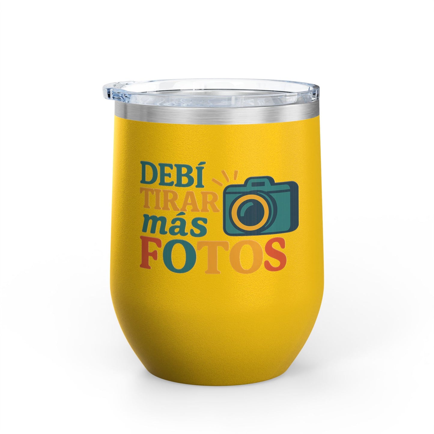 Photography Wine Tumbler, 12oz, Funny Gift for Photographers, Travel Mug for Wine, Creative Gifts for Photography Lovers, Debí Tirar [...]