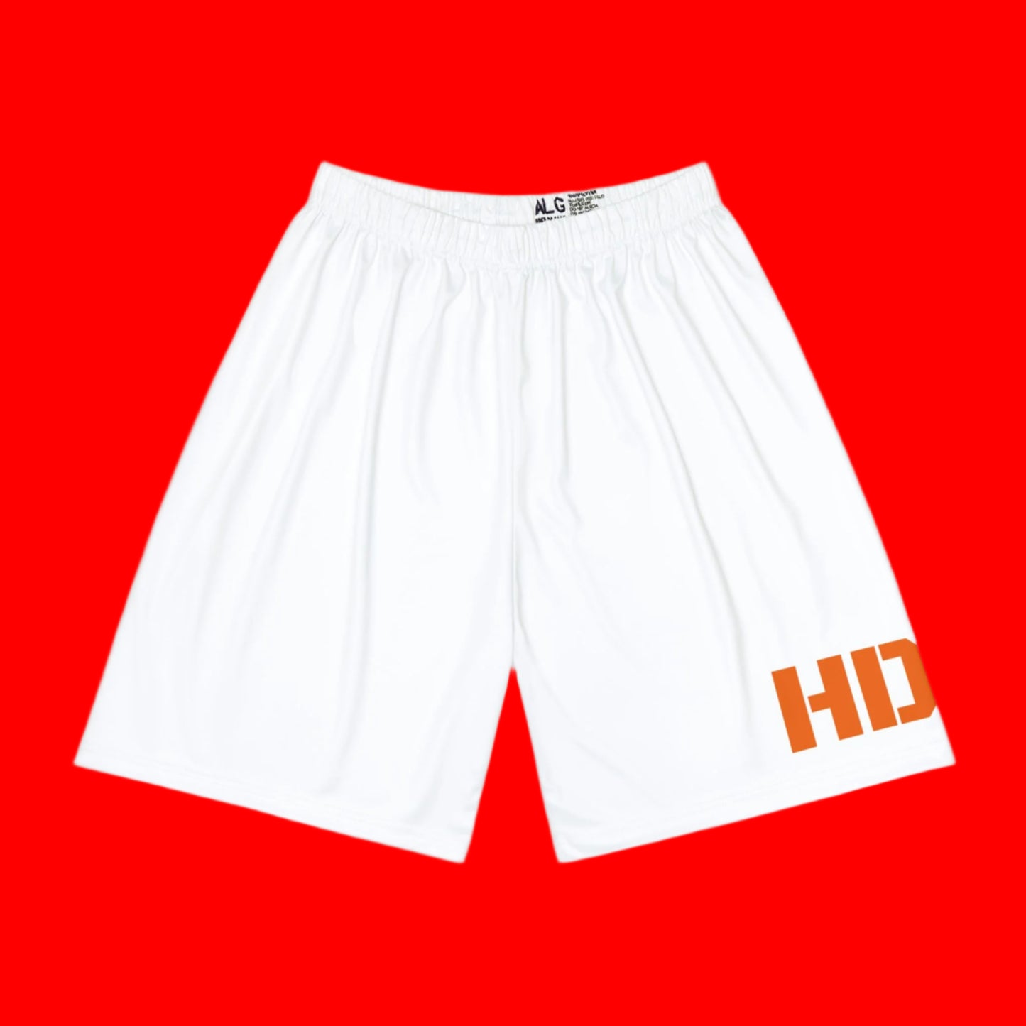 Men’s Gym Shorts with Bold Orange Graphics