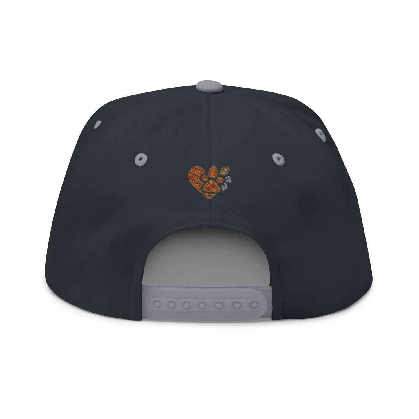 Pet Lover's Embroidered Flat Bill Cap, Dog Cap, Cat Hat, Animal Lover Gift, Custom Embroidery Cap, Trendy Pet Apparel