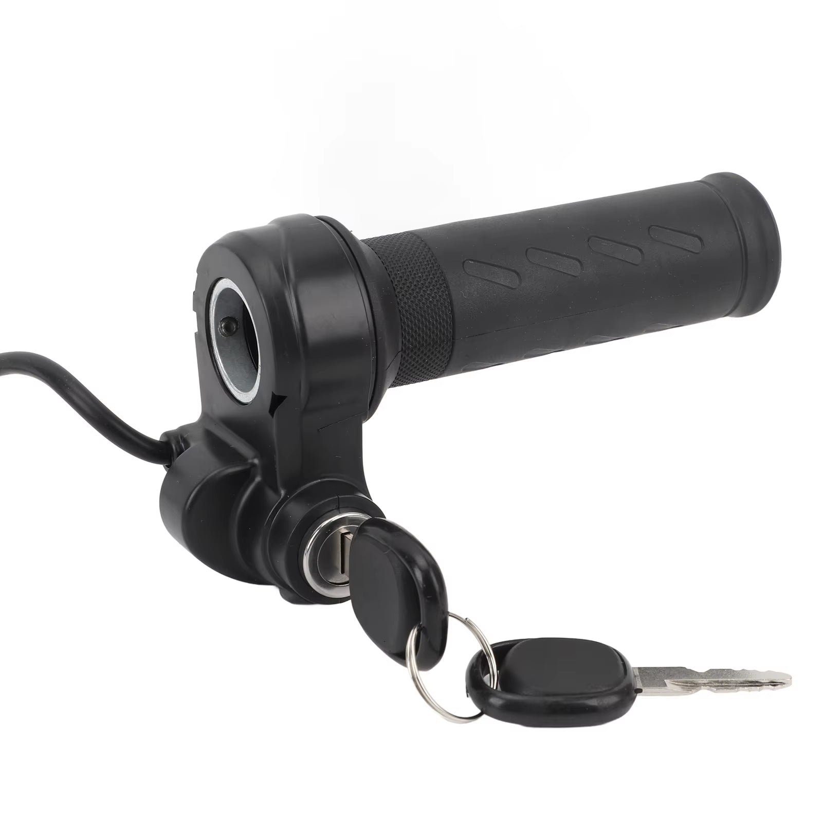 Electric Bike Throttle Grip, Universal E-Bike Throttle, Twist Throttle for Electric Scooters with 2 Keys