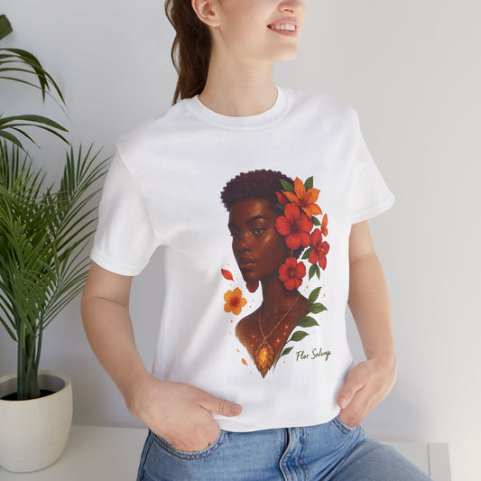 Floral Soul Unisex Tee, Inspirational T-Shirt, Gift for Her, Summer Outfit, Artistic Apparel, Unique Graphic Tee